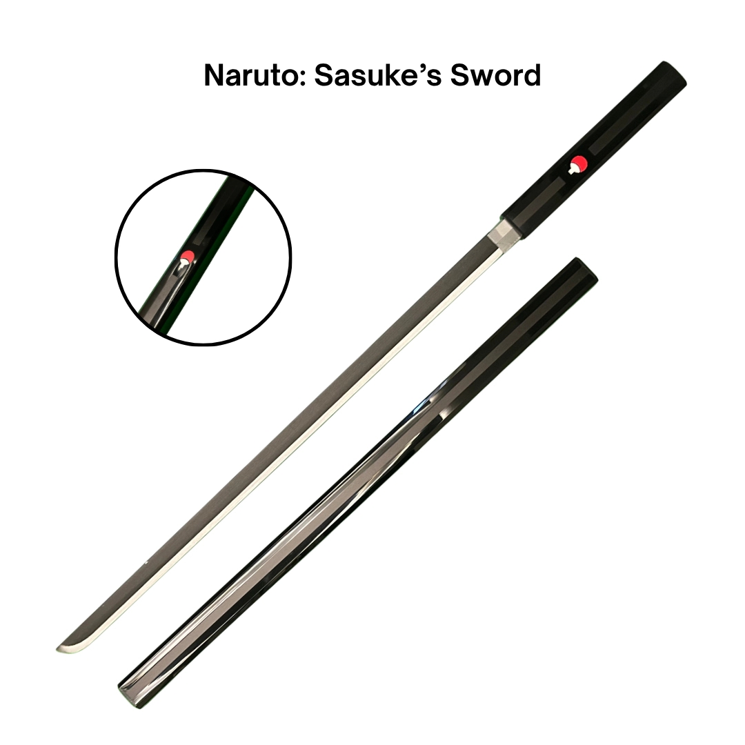 Naruto Sasuke Uchiha Black Cosplay Katana Premium Life Size Wooden Katana [104 CM] ||