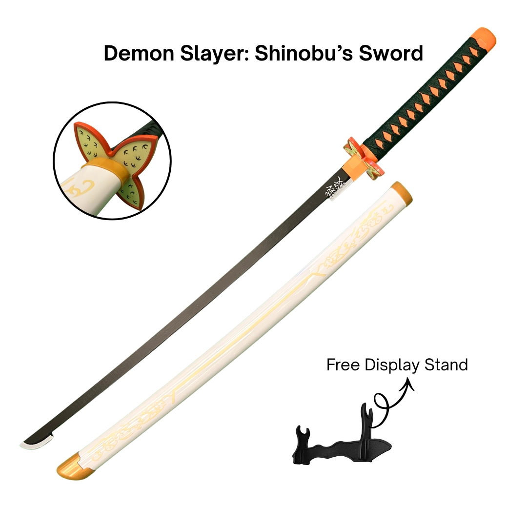 Demon Slayer Shinobu Kochi Cosplay Katana Premium Life Size Wooden Katana [104 CM]